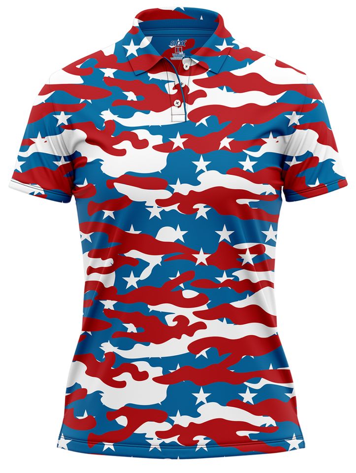 US CAMO GOLF POLO WOMENS