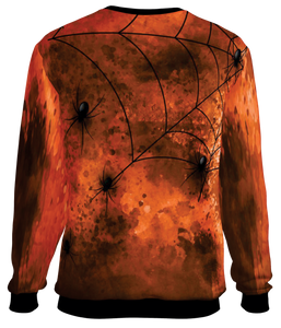 Halloween Spider Orange Sweat Shirt