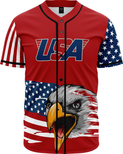 RED AMERICA 1 Baseball Jersey