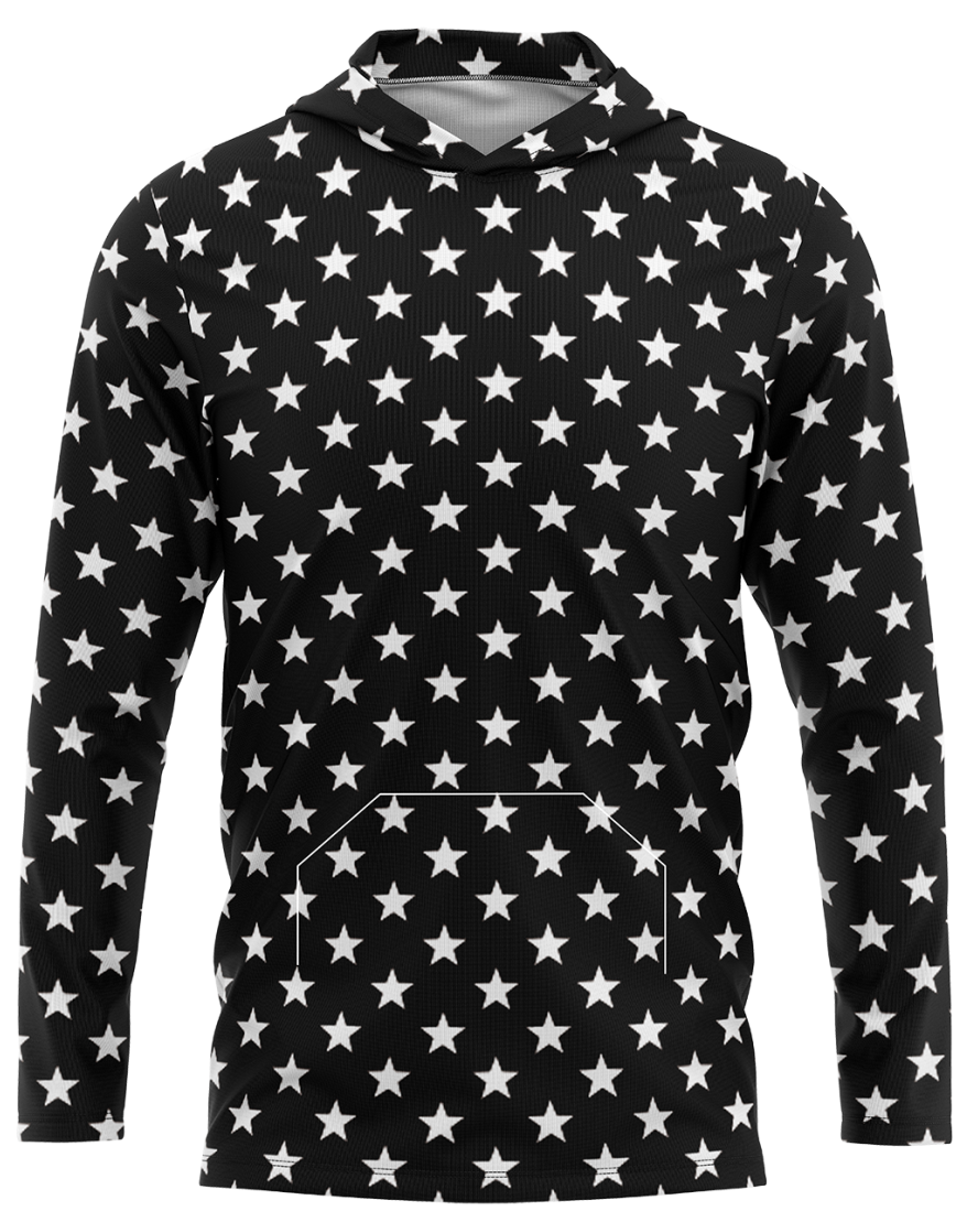 BLK STARS HOODIE SHIRT