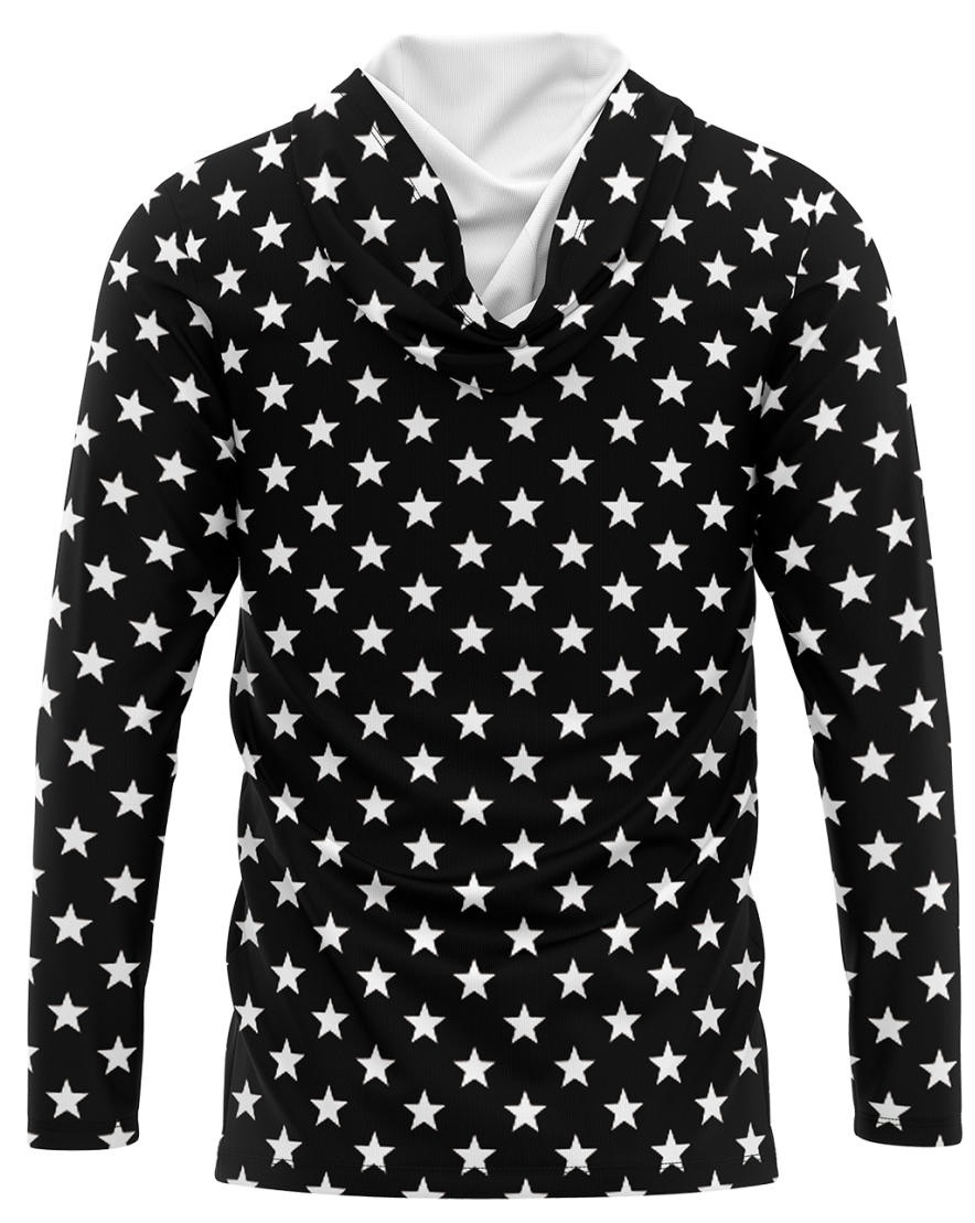 BLK STARS HOODIE SHIRT