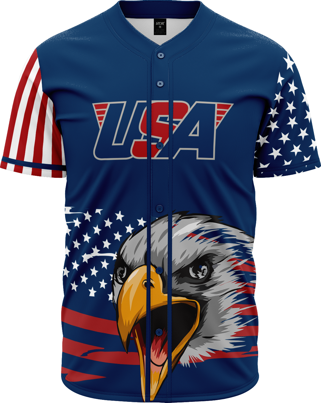 BLUE AMERICA 1 BASEBALL JERSEY