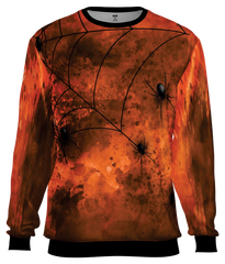 Halloween Spider Orange Sweat Shirt