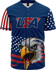 BLUE AMERICA 1 BASEBALL JERSEY