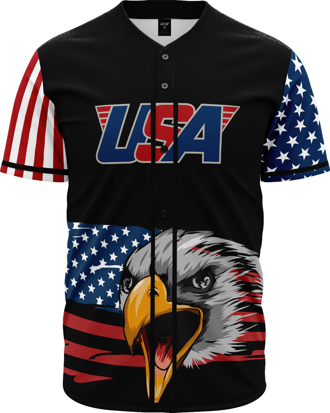 BLK AMERICA 1 BASEBALL JERSEY