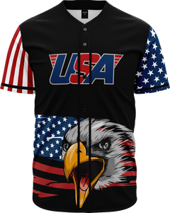 BLK AMERICA 1 BASEBALL JERSEY