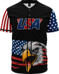 BLK AMERICA 1 BASEBALL JERSEY