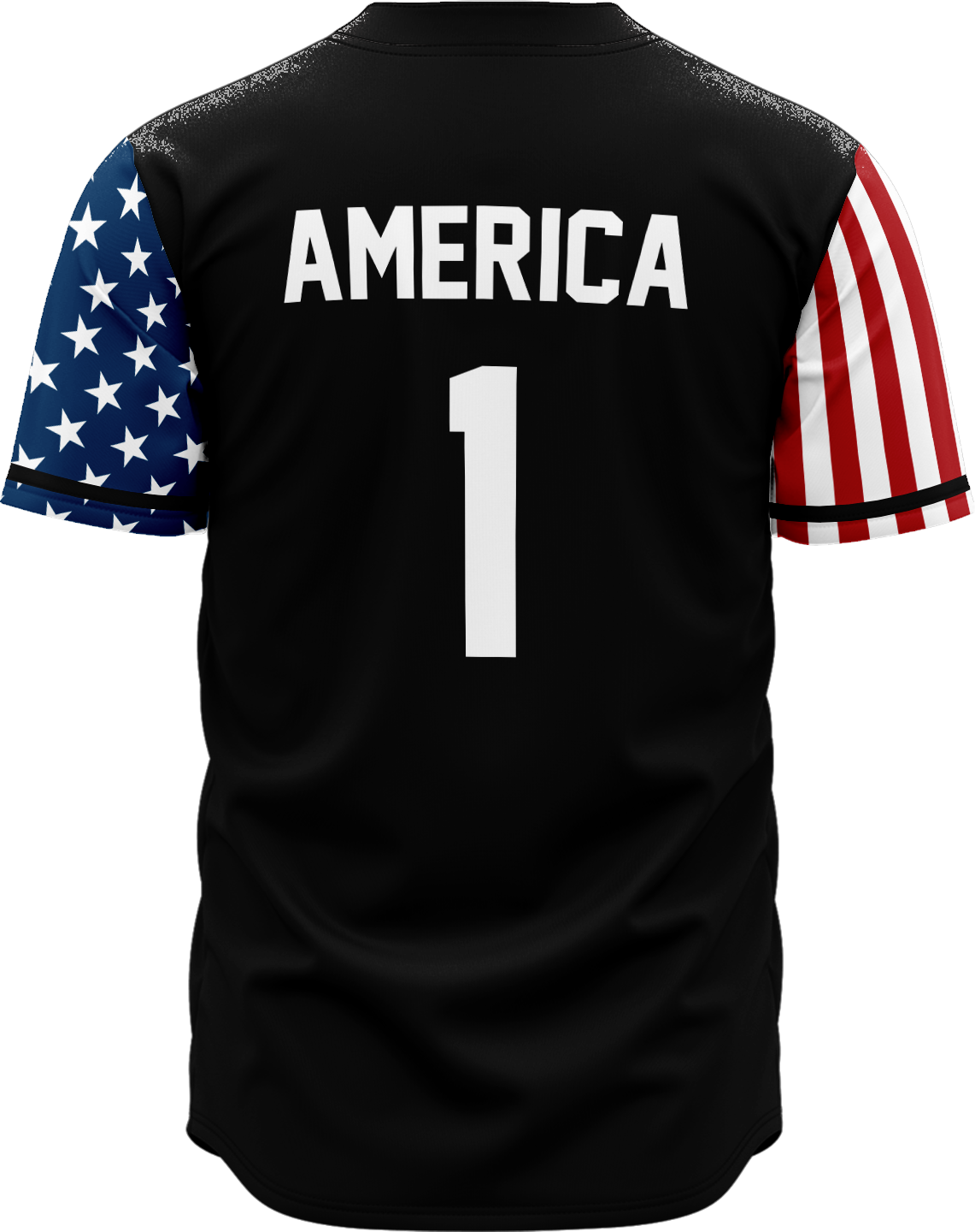 BLK AMERICA 1 BASEBALL JERSEY